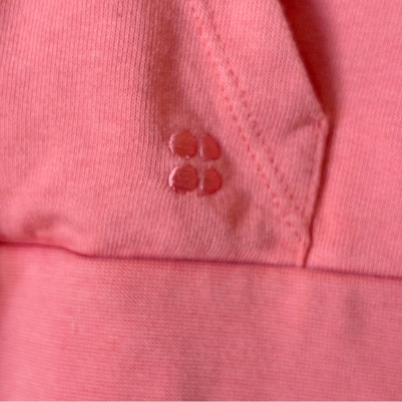 Sweaty Betty After Class Pullover Hoodie Small Cropped Sweatshirt Coral Pink - Picture 4 of 9